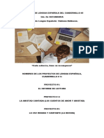 Proyectos Finales Cuadernillo 5 Lengua Española