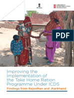 Improving THR Programme Under ICDS