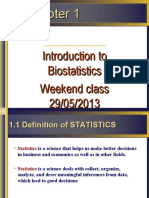Introduction To Biostatistics Weekend Class 29/05/2013