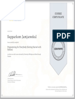 Supparkom Jamjareekul: Course Certificate