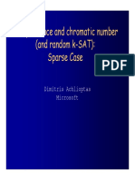 Independence and Chromatic Number (And Random k-SAT) : Sparse Case