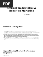 Regional Trading Blocs & Impact On Marketing: by - Prenitha B