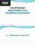 Chapter - 4 & 5 Organizing and Staffing