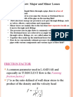 Pipe Flow: Major and Minor Losses: Loss of Pressure