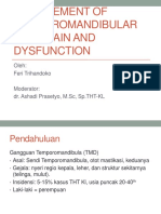 Management of Temporomandibular Joint Pain and Dysfunction