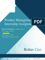 Product Management Internship Assignment: Rishav