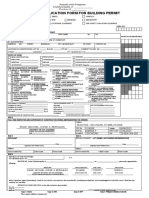 Unified Application Form For Building Permit: City/Municipality of - Province of