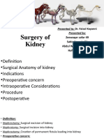 Surgery of Kidney: Presented To: Dr. Faisal Kayanni Presented by
