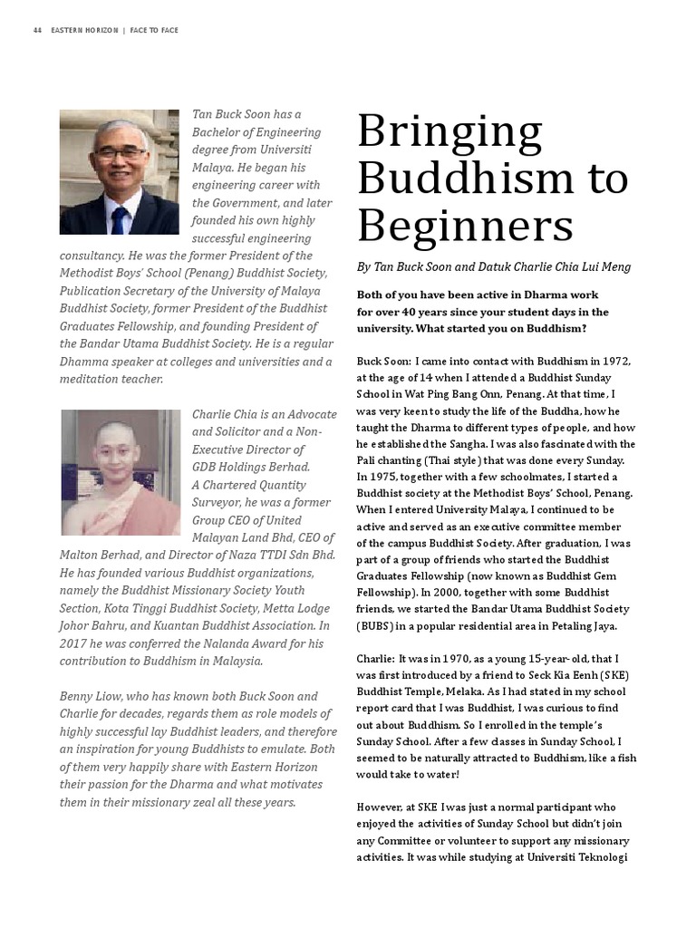 Bringing Buddhism To Beginners | PDF | Four Noble Truths | Gautama Buddha