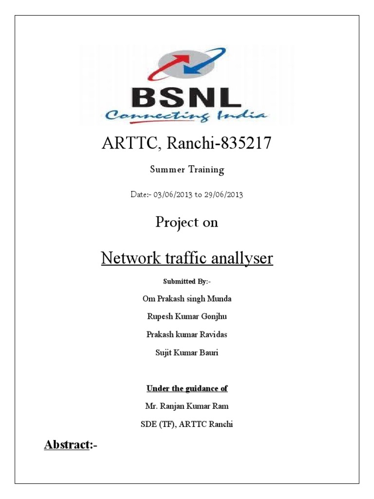 Network Traffic Analysis Project Report | PDF | Computer Network ...