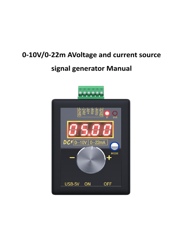 SG-002 Signal Generator Manual | PDF | Power Supply | Electrical ...