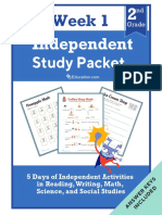 2nd-grade-independent-study-packet-week-1