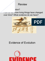 Review: - What Is Evolution? - How Do We Know Living Things Have Changed Over Time? What Evidence Do We Have?