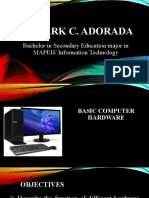 Reymark C. Adorada: Bachelor in Secondary Education Major in MAPEH/ Information Technology