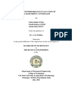 Solar Humidity Controller Report