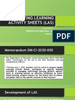 Writing Learning Activity Sheets (Las)