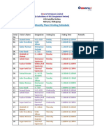 Weekly Plant Visiting Schedule