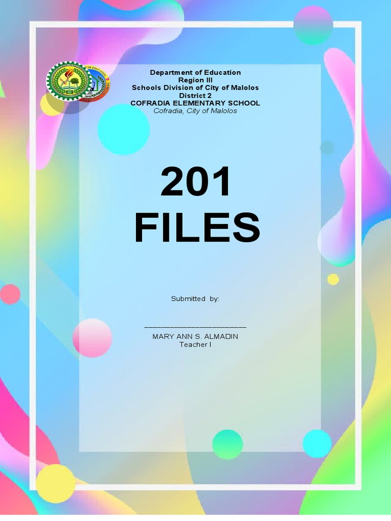 201 Files: Department of Education Region III Schools Division of City ...