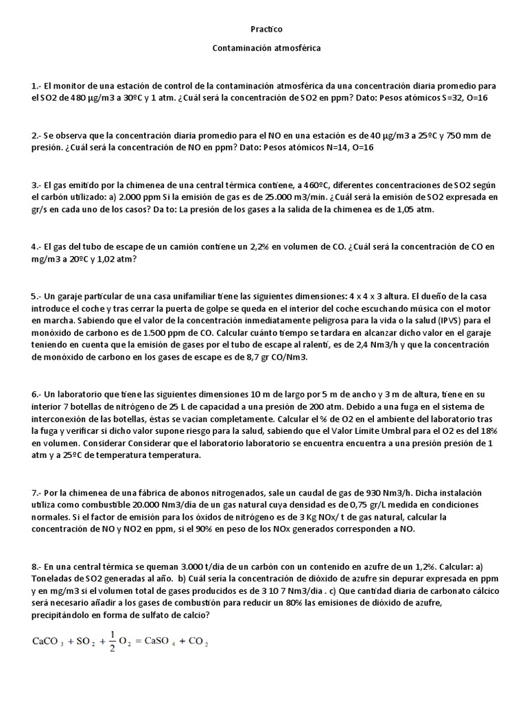 Conversión de ppm a mg/m3 en gases PDF Gas natural Combustión — free download