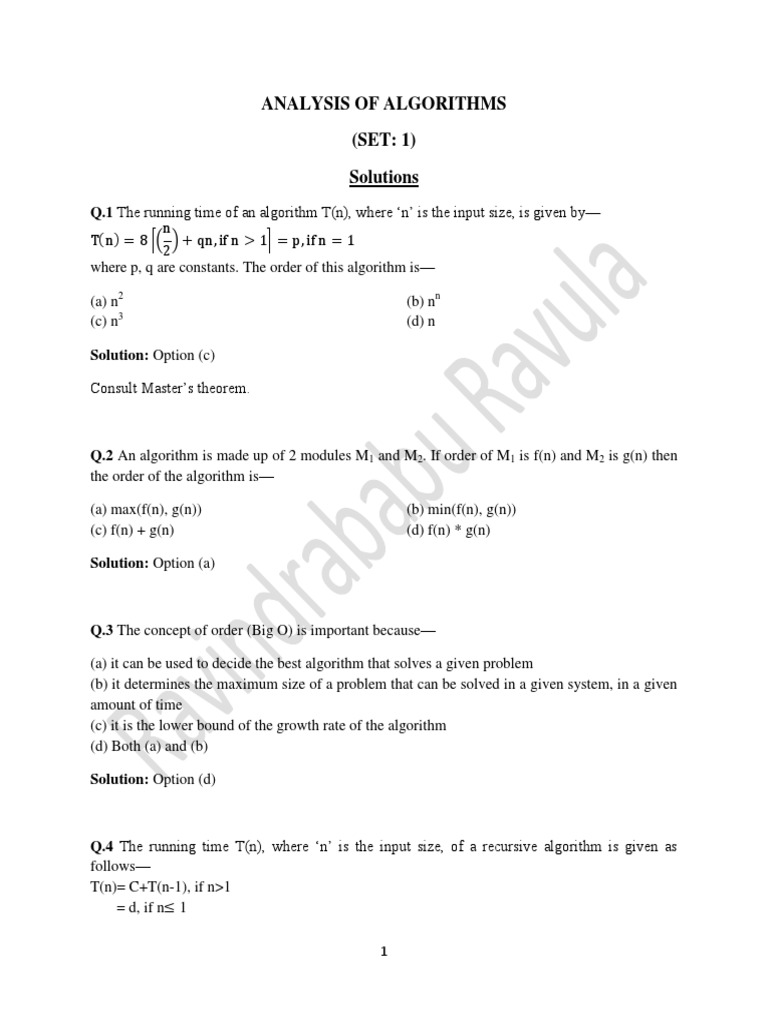 Dsa S6 Pdf Time Complexity Theoretical Computer Science