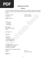 Operating System Solutions: 1. Which of The Below Algorithms Which Implements Synchronization Mechanisms and Satisfies