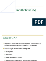 Understanding General Anesthetics (GA