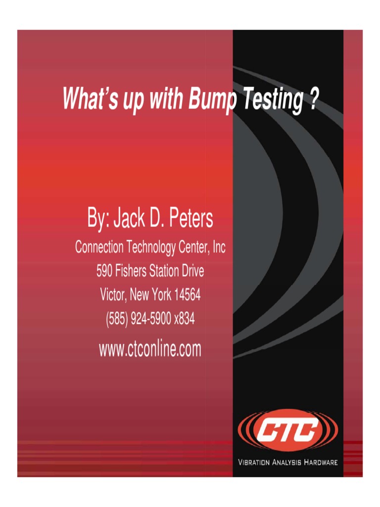 13 Bump Testing | PDF | Harmonic | Root Mean Square