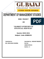 Mini Project On ''Market Overview On Financial Services'' Nishant Mishra 2008010700143