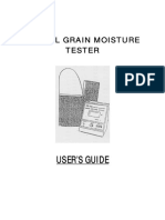 User'S Guide: Digital Grain Moisture Tester