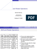 Shift and Rotate Operations: Dinesh Sharma