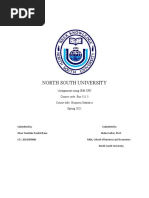 North South University: Assignment Using IBM SPS' Course Code: Bus 511.3 Course Title: Business Statistics Spring 2021