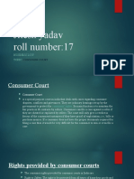 Jitesh Yadav Roll Number:17: Consumer Court