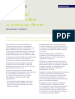 Role of Chief Executive Officer or Managing Director: Governance Relations