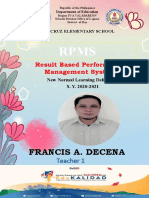 Francis A. Decena: Result Based Performance Management System