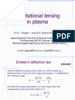 Gravitational Lensing in Plasma: O.Yu. Tsupko and G.S. Bisnovatyi-Kogan