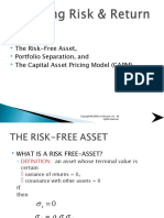 Part One: The Risk-Free Asset, Portfolio Separation, and The Capital Asset Pricing Model (CAPM)