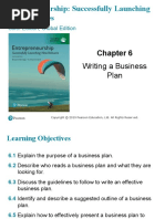 Entrepreneurship: Successfully Launching New Ventures: Writing A Business Plan