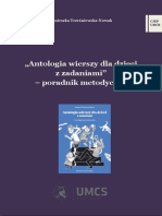 Antologia Wierszy Dla Dzieci Z Zadaniami - Poradnik Metodyczny