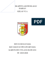 Cover Buku Rekapitulasi Penilaian Harian