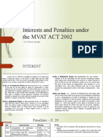 Interests and Penalties Under The MVAT ACT 2002: - Ms. Dhwani Mainkar