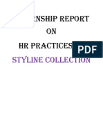 Internship Report On HR Practices of Styline Collection