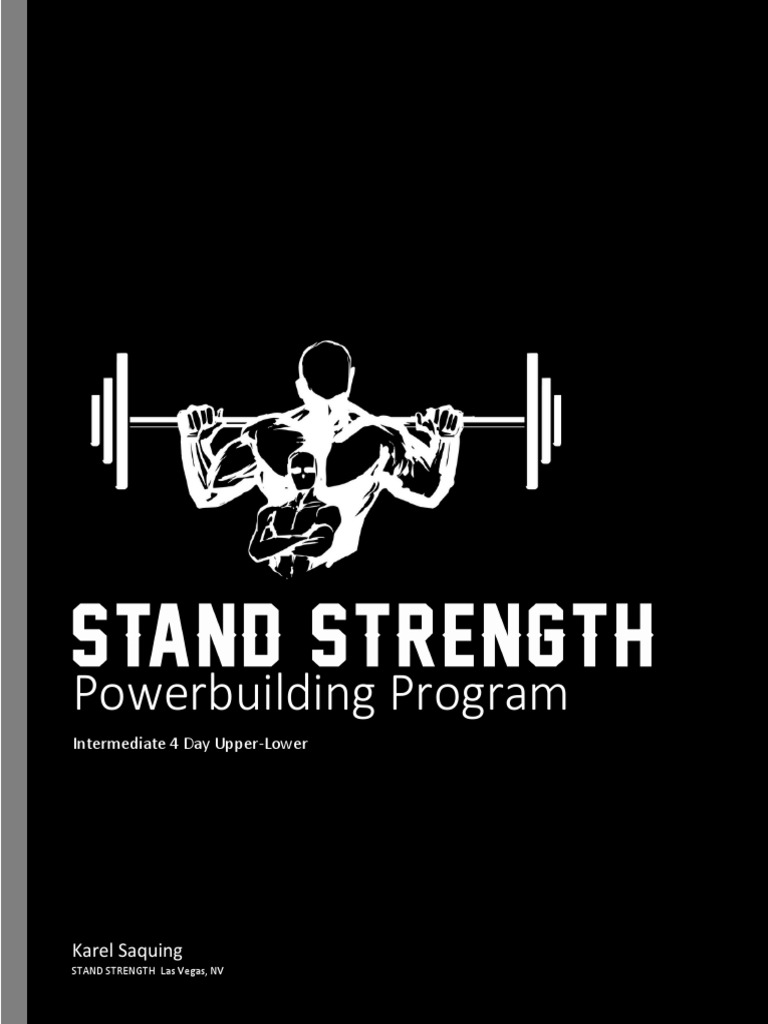 Intermediate 4-Day Powerbuilding Plan | PDF | Weight Training ...