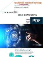 Seminar On Edge Computing: Presented By, N. Datta Sai 178X1A0570