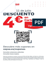 Cupon 4 Euros Descuento Carburante Optima