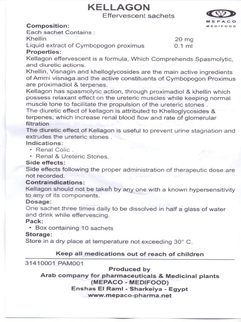 Kellagon Eff. Sachet Patient Information Leaflet PDF