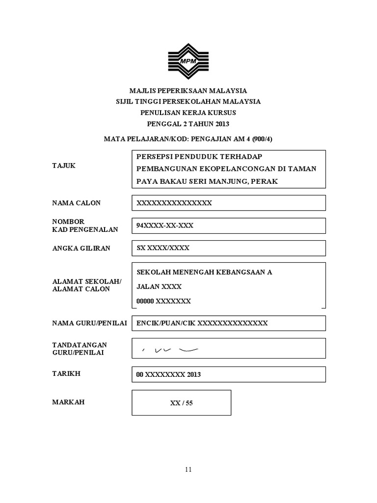 Contoh KK Yang Lengkap | PDF