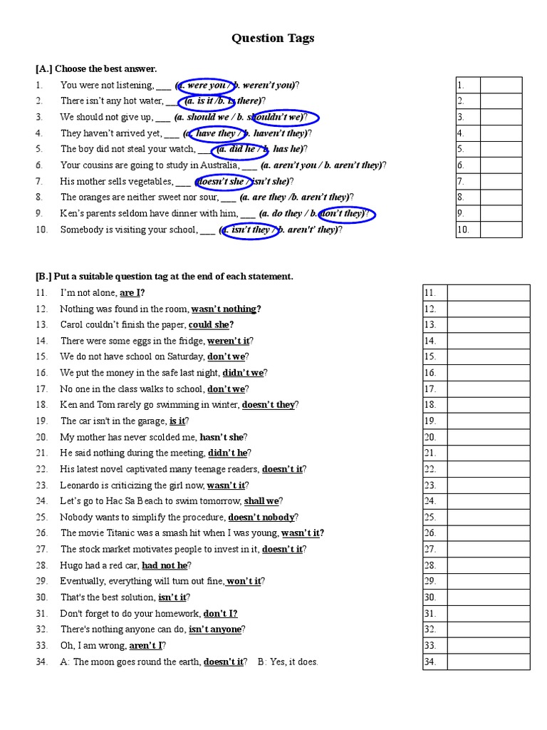 Mastering Question Tags in English | PDF