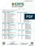 Historial académico ingeniería eléctrica