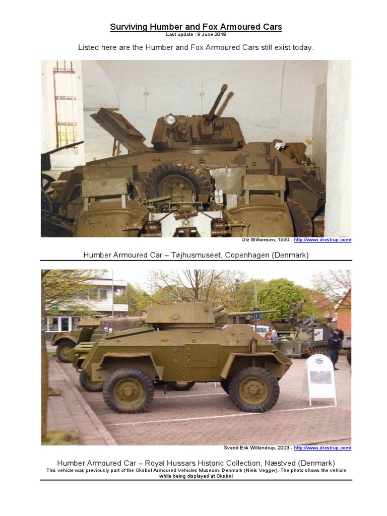 Surviving Humber Fox Armoured Cars | PDF | Transport | Combat Vehicles