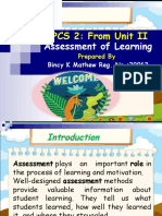 PCS 2: From Unit II: Assessment of Learning